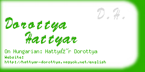 dorottya hattyar business card